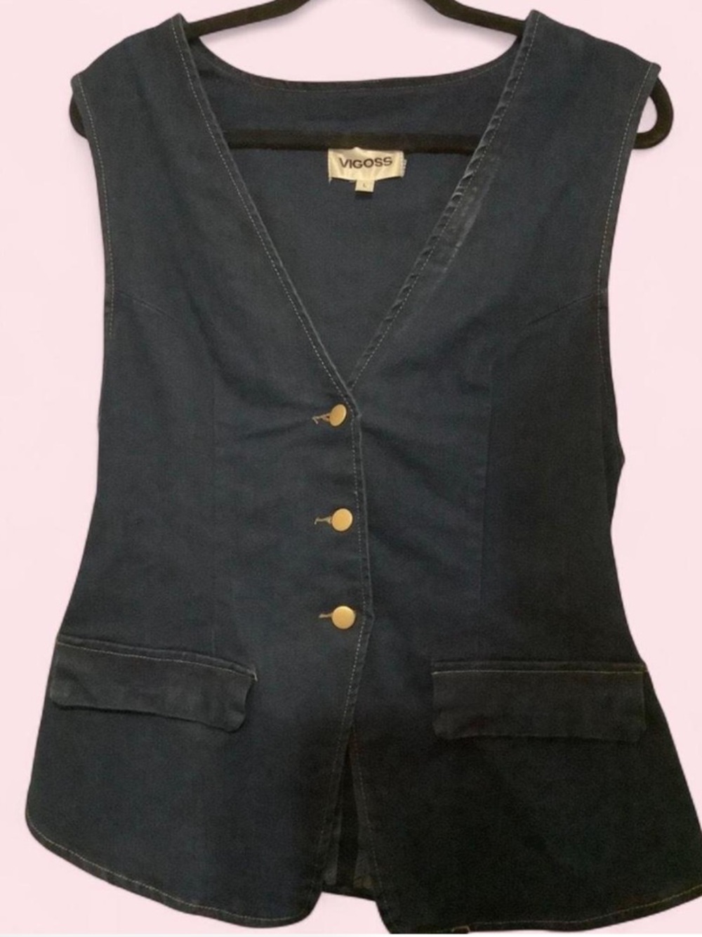 NWOTVigoss Dark Blue Denim Vest